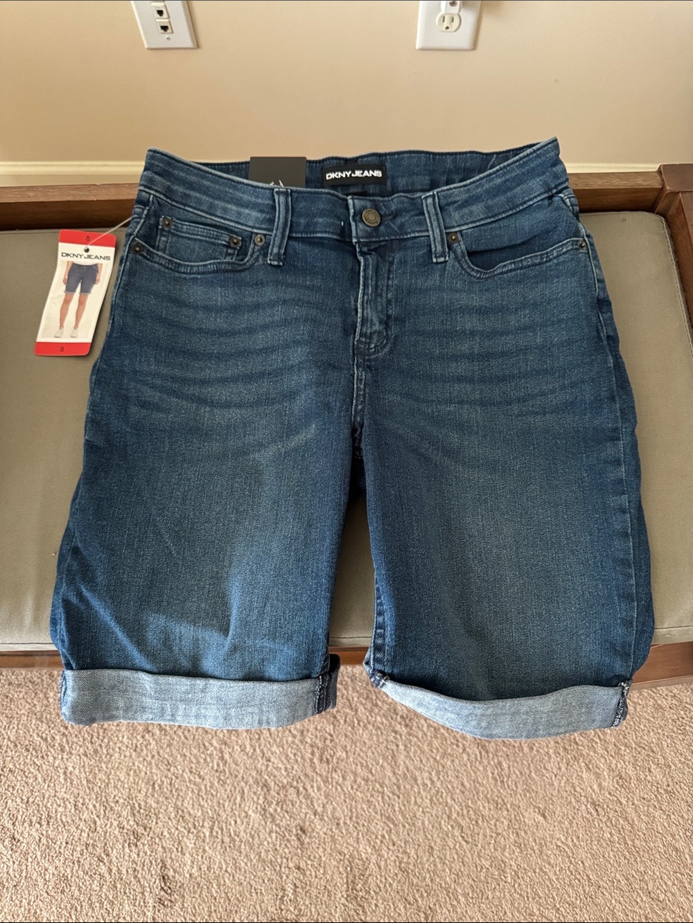 DKNY Dark Blue Jean Shorts